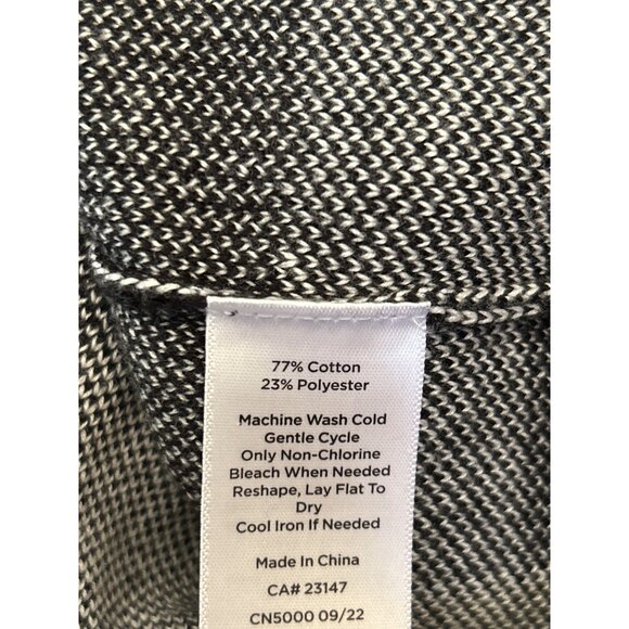 NWOT Talbots Plus Size 3X Black White Buffalo Check Plaid Cardigan Relaxed - Picture 5 of 5